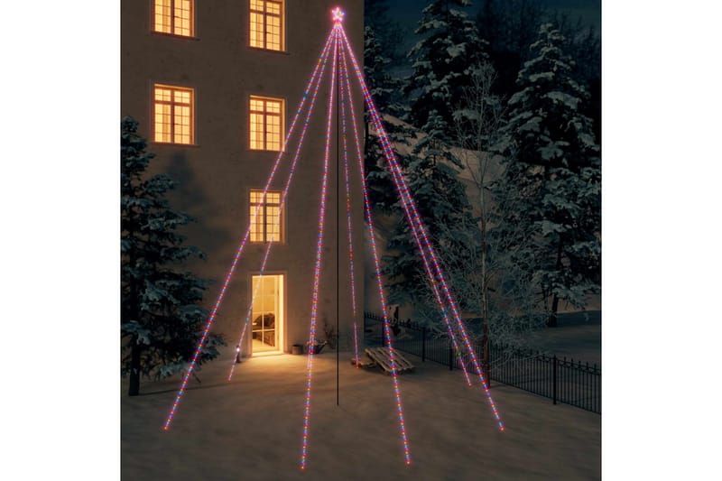 Julgransbelysning inomhus/utomhus 1300 LEDs färgglad 8 m - Flerfärgad - Inredning - Julpynt & helgdekoration - Julpynt & juldekoration - Plastgran
