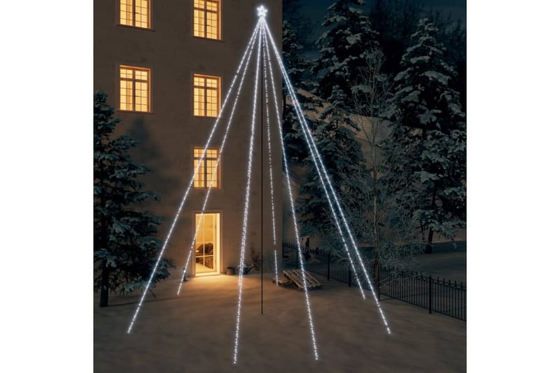 Julgransbelysning inomhus/utomhus 1300 LEDs kallvit 8 m - Vit - Inredning - Julpynt & helgdekoration - Julpynt & juldekoration - Plastgran