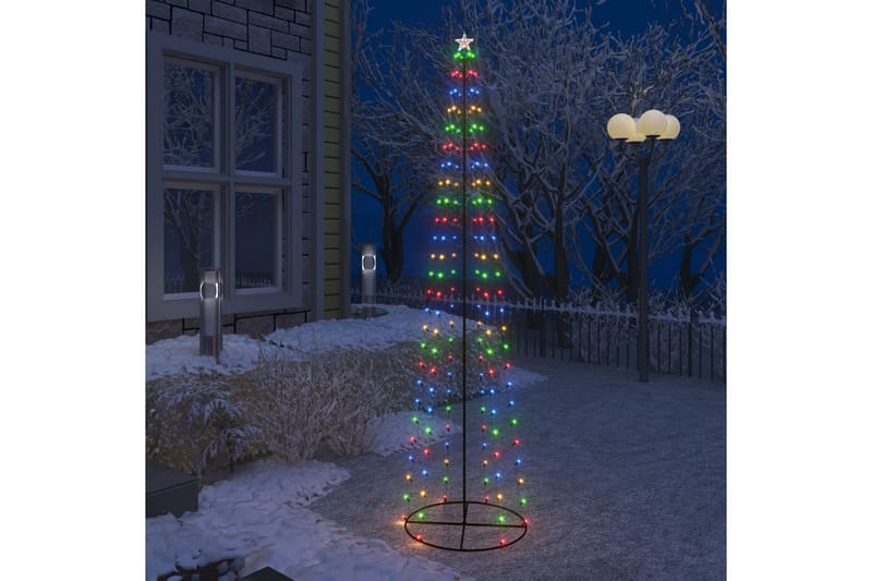 Julgranskon 136 färgglada LEDs 70x240 cm - Flerfärgad - Plastgran