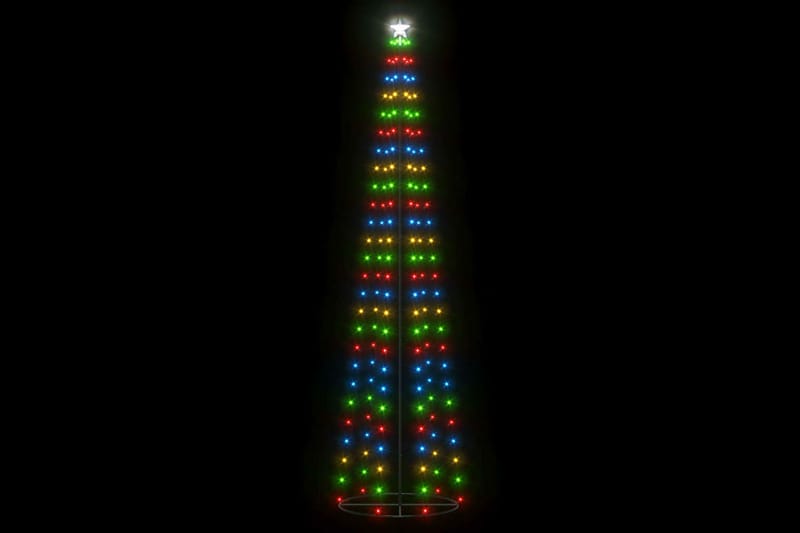 Julgranskon 136 färgglada LEDs 70x240 cm - Flerfärgad - Plastgran
