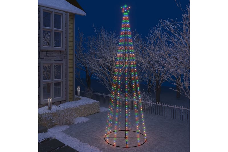 Julgranskon 752 färgglada LEDs 160x500 cm - Flerfärgad - Plastgran