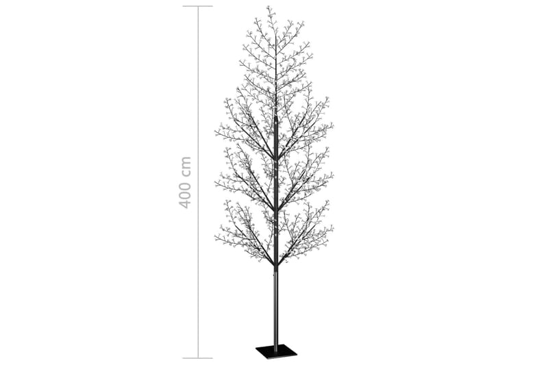 Plastgran 1200 LED körsbärsblommor blått ljus 400 cm - Svart - Plastgran