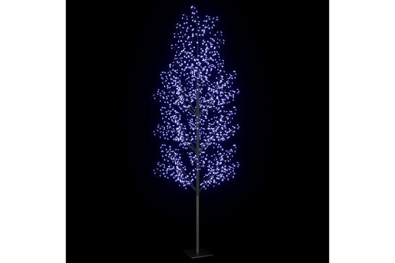 Plastgran 1200 LED körsbärsblommor blått ljus 400 cm - Svart - Plastgran