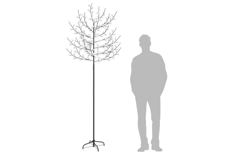 Plastgran 220 LED körsbärsblommor kallvitt ljus 220 cm - Svart - Inredning - Julpynt & helgdekoration - Julpynt & juldekoration - Plastgran