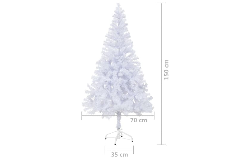 Plastgran med fot 150 cm 380 grenar - Vit - Inredning - Julpynt & helgdekoration - Julpynt & juldekoration - Plastgran