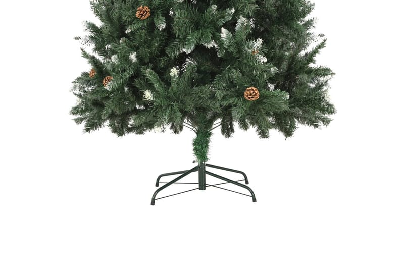 Plastgran med kottar och vitt glitter 210 cm - Grön - Inredning - Julpynt & helgdekoration - Julpynt & juldekoration - Plastgran