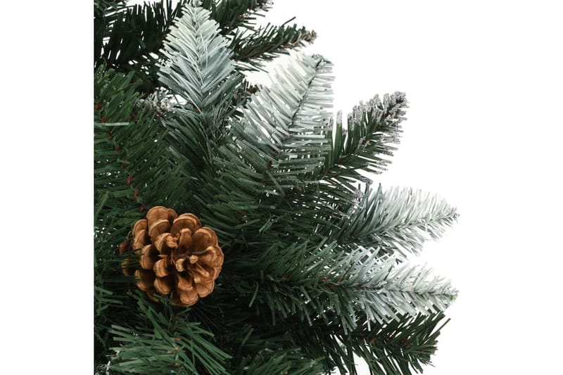 Plastgran med kottar och vitt glitter 210 cm - Grön - Inredning - Julpynt & helgdekoration - Julpynt & juldekoration - Plastgran
