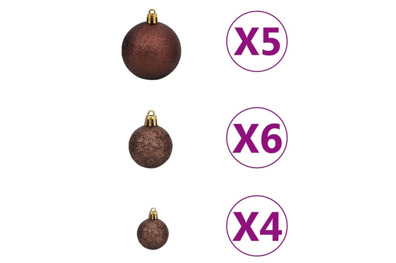 Plastgran med LED och julgranskulor blå 120 cm PVC - Inredning - Julpynt & helgdekoration - Julpynt & juldekoration - Plastgran