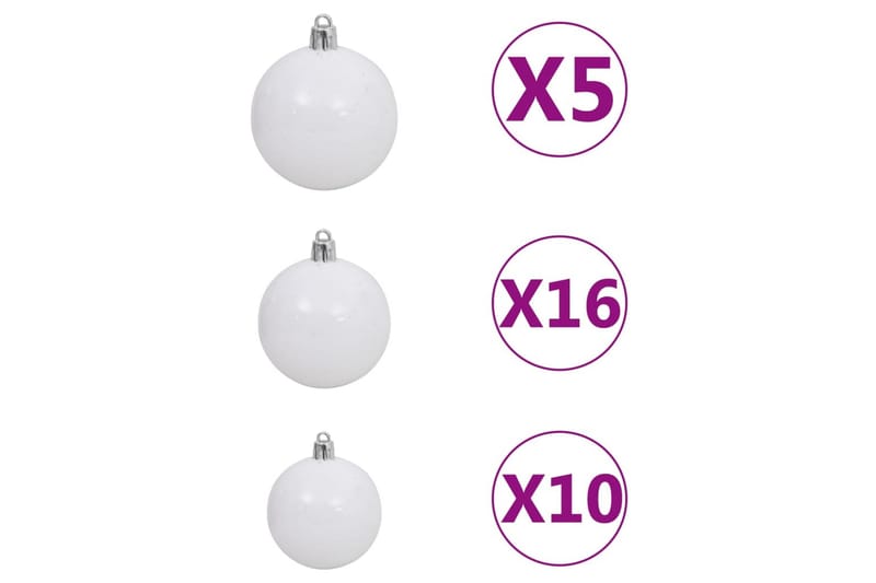 Plastgran med LED och julgranskulor blå 210 cm PVC - Inredning - Julpynt & helgdekoration - Julpynt & juldekoration - Plastgran