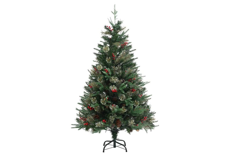 Plastgran med ljusslinga och kottar grön 120 cm PVC&PE - Inredning - Julpynt & helgdekoration - Julpynt & juldekoration - Plastgran
