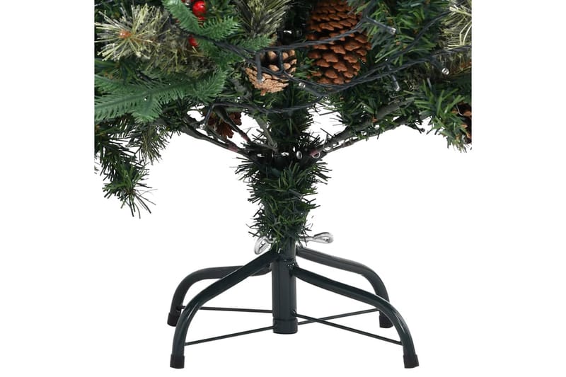 Plastgran med ljusslinga och kottar grön 120 cm PVC&PE - Inredning - Julpynt & helgdekoration - Julpynt & juldekoration - Plastgran