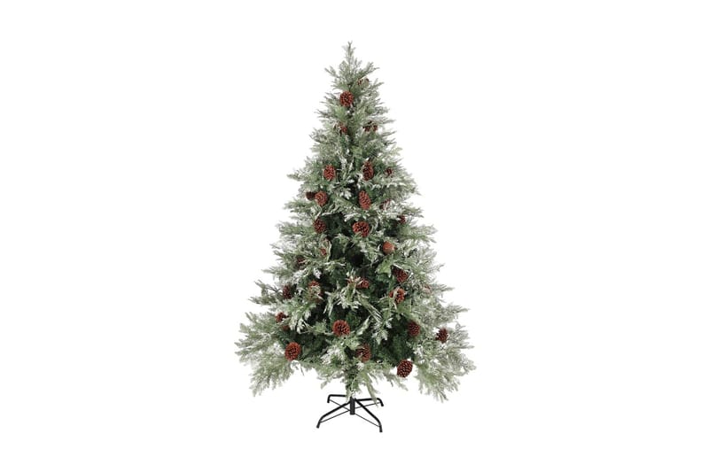 Plastgran med ljusslinga och kottar grön och vit 120 cm PVC& - Inredning - Julpynt & helgdekoration - Julpynt & juldekoration - Plastgran