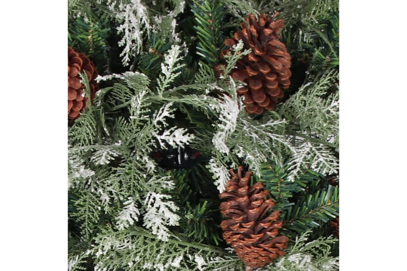 Plastgran med ljusslinga och kottar grön och vit 150 cm PVC& - Inredning - Julpynt & helgdekoration - Julpynt & juldekoration - Plastgran