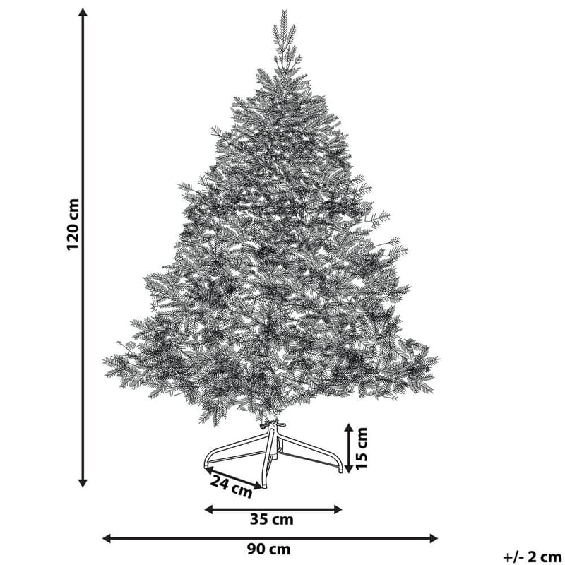 Tomichi Liten Snöig Plastgran 120 cm - Vit/Svart/Grön - Inredning - Julpynt & helgdekoration - Julpynt & juldekoration - Plastgran