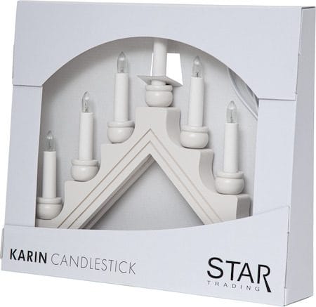 Karin Ljusstake 42 cm - vit - Inredning - Julpynt & helgdekoration - Julpynt & juldekoration