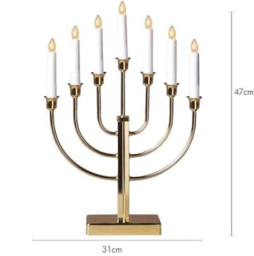 Kristina Adventsljusstake 31 cm - Ljusstake i Metall för Advent - Mässingsguld - Inredning - Julpynt & helgdekoration - Julpynt & juldekoration