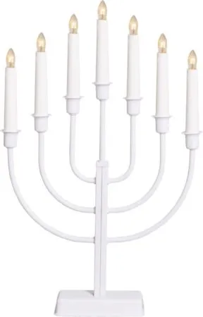 Kristina Adventsljusstake 31 cm - Ljusstake i Metall för Advent - Vit - Inredning - Julpynt & helgdekoration - Julpynt & juldekoration