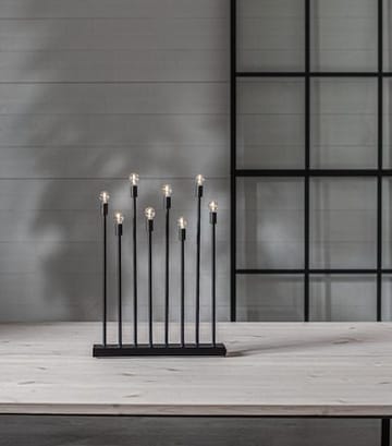 Ladda Adventsljusstake 29 cm - Elljusstake i Metall för Fönster - Svart - Inredning - Julpynt & helgdekoration - Julpynt & juldekoration