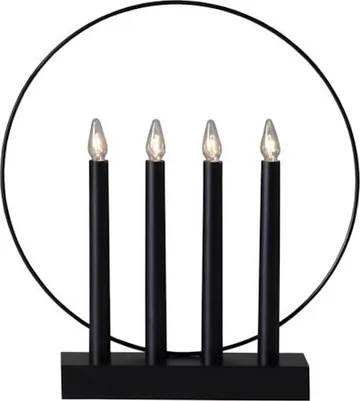 Ljusstake Glossy 32x35 cm 4 ljus E10 - Svart - Inredning - Julpynt & helgdekoration - Julpynt & juldekoration