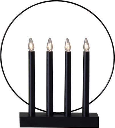 Ljusstake Glossy 32x35 cm 4 ljus E10 - Svart - Inredning - Julpynt & helgdekoration - Julpynt & juldekoration