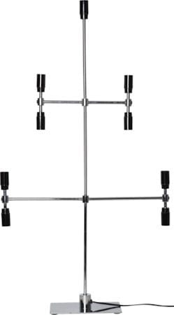 Ljusstake Twice 51x91 cm Metall 9 ljus E14 - Krom / Svart - Inredning - Julpynt & helgdekoration - Julpynt & juldekoration