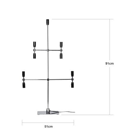 Ljusstake Twice 51x91 cm Metall 9 ljus E14 - Krom / Svart - Inredning - Julpynt & helgdekoration - Julpynt & juldekoration