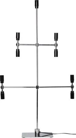 Ljusstake Twice 51x91 cm Metall 9 ljus E14 - Krom / Svart - Inredning - Julpynt & helgdekoration - Julpynt & juldekoration