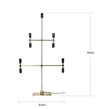 Ljusstake Twice 51x91 cm Metall 9 ljus E14 - Mässing / Svart - Inredning - Julpynt & helgdekoration - Julpynt & juldekoration