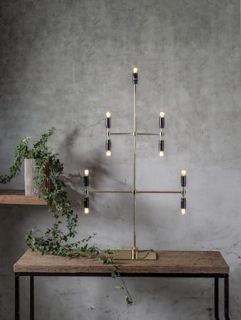 Ljusstake Twice 51x91 cm Metall 9 ljus E14 - Mässing / Svart - Inredning - Julpynt & helgdekoration - Julpynt & juldekoration