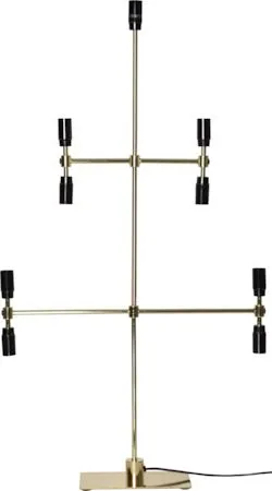 Ljusstake Twice 51x91 cm Metall 9 ljus E14 - Mässing / Svart - Inredning - Julpynt & helgdekoration - Julpynt & juldekoration