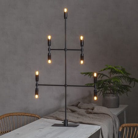 Ljusstake Twice 51x91 cm Metall 9 ljus E14 - Svart - Inredning - Julpynt & helgdekoration - Julpynt & juldekoration