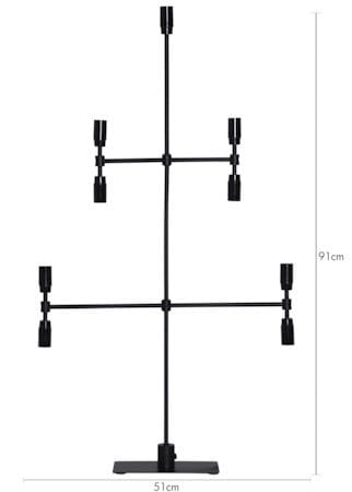 Ljusstake Twice 51x91 cm Metall 9 ljus E14 - Svart - Inredning - Julpynt & helgdekoration - Julpynt & juldekoration