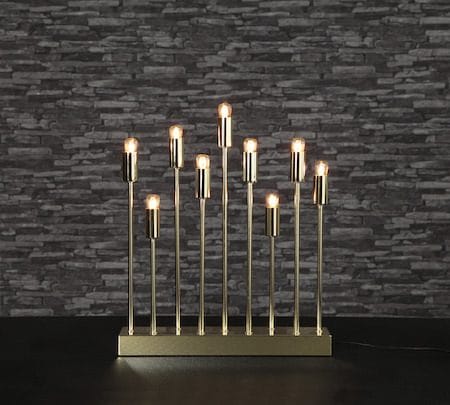 Ljusstake Pix 42x50 cm Metall 9 ljus E14 - Mässing - Inredning - Julpynt & helgdekoration - Julpynt & juldekoration