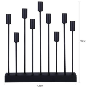 Ljusstake Pix 42x50 cm Metall 9 ljus E14 - Svart - Inredning - Julpynt & helgdekoration - Julpynt & juldekoration