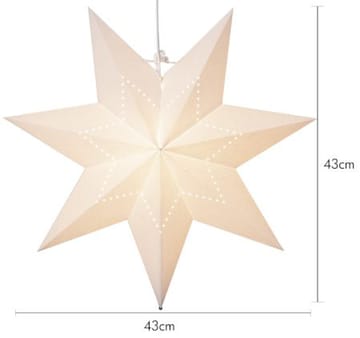 Lysa Adventsstjärna 43 cm - Jullampa i papper - Vit - Inredning - Julpynt & helgdekoration - Julpynt & juldekoration