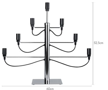 Milano Ljusstake 60 cm - krom - Inredning - Julpynt & helgdekoration - Julpynt & juldekoration
