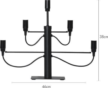 Milano Stor Adventsljusstake 46 cm - Ljusstake i Metall för Advent - Svart - Inredning - Julpynt & helgdekoration - Julpynt & juldekoration