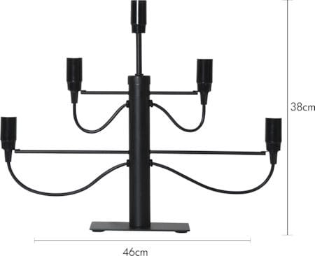 Milano Stor Adventsljusstake 46 cm - Ljusstake i Metall för Advent - Svart - Inredning - Julpynt & helgdekoration - Julpynt & juldekoration