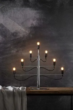 Milano Stor Adventsljusstake 60 cm - Ljusstake i Metall - Kromsilver - Inredning - Julpynt & helgdekoration - Julpynt & juldekoration