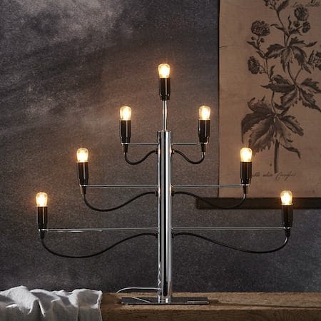 Milano Stor Adventsljusstake 60 cm - Ljusstake i Metall - Kromsilver - Inredning - Julpynt & helgdekoration - Julpynt & juldekoration
