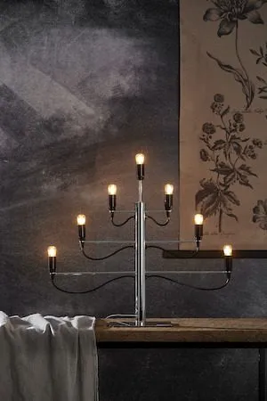 Milano Stor Adventsljusstake 60 cm - Ljusstake i Metall - Kromsilver - Inredning - Julpynt & helgdekoration - Julpynt & juldekoration