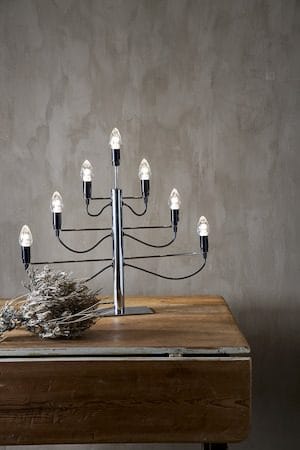 Milano Stor Adventsljusstake 60 cm - Ljusstake i Metall - Kromsilver - Inredning - Julpynt & helgdekoration - Julpynt & juldekoration