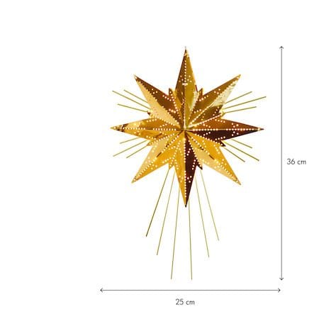 Mini Luxe Liten Adventsstjärna 25 cm - Jullampa i metall - Mässing - Inredning - Julpynt & helgdekoration - Julpynt & juldekoration