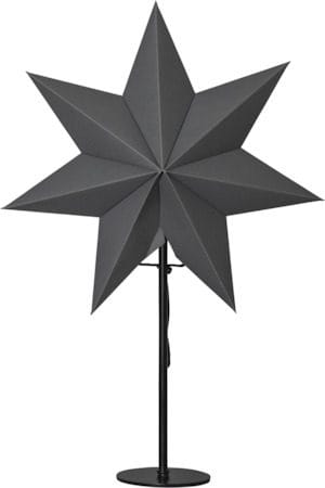 Mixa Adventsstjärna på Fot 50 cm - Jullampa i papper & metall - Grå med svart fot - Inredning - Julpynt & helgdekoration - Julpynt & juldekoration