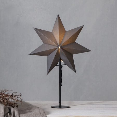 Mixa Stjärna på fot 50 cm - grå med svart fot - Inredning - Julpynt & helgdekoration - Julpynt & juldekoration