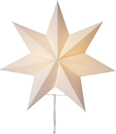 Moa Hög Adventsstjärna på Fot 82 cm med skärm i Plast med Metallstativ - Vit - Inredning - Julpynt & helgdekoration - Julpynt & juldekoration