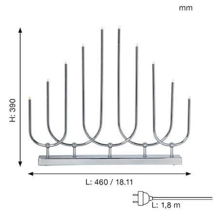 Novum Ljusstake 46 cm - krom - Inredning - Julpynt & helgdekoration - Julpynt & juldekoration