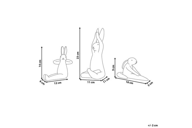 Prydnadsfigur Brest set om 3 - Inredning - Julpynt & helgdekoration - Påskpynt & påskdekoration - Påskpynt kanin & hare