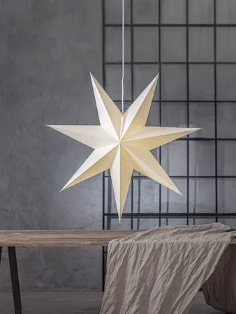 Plain Stor Adventsstjärna 90 - Jullampa i papper - Vit - Inredning - Julpynt & helgdekoration - Julpynt & juldekoration