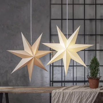 Plain Stor Adventsstjärna 90 - Jullampa i papper - Vit - Inredning - Julpynt & helgdekoration - Julpynt & juldekoration